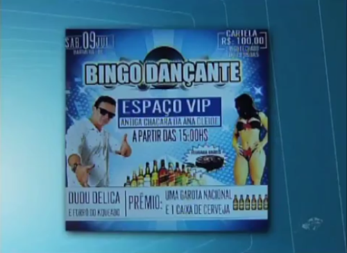 Evento anunciava bingo de uma mulher na região Cariri, no interior do Ceará (Foto: Reprodução)