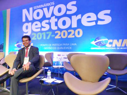 Luciano Santos, no encontro dos novos gestores em Brasília